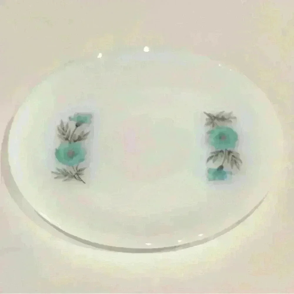 Vintage Fire King 6” Blue Floral Saucer